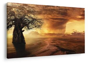 Tablou cu norii portocalii (90x60 cm)