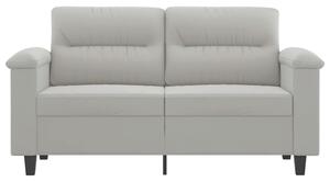 Canapea cu 2 locuri, gri deschis, 120 cm, țesătură microfibră