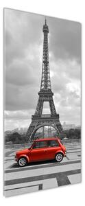 Tablou sticlă Turnul Eiffel auto