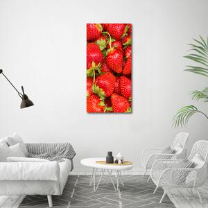 Pictura pe sticlă acrilică căpșune