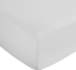 Cearceaf alb din bumbac satinat cu elastic 150x200 cm Cotton Sateen – Bianca