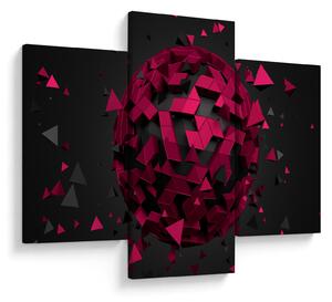 Tablou cu abstracție 3D (90x60 cm)