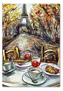 Tablou sticlă Mic dejun la Paris