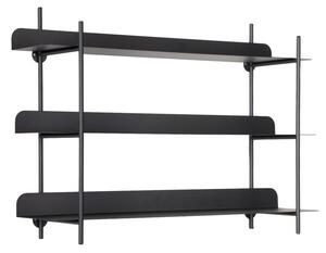 Raft negru etajat din metal 60 cm Riqueza Tres – PT LIVING