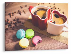 Tablou cu cafea și macarooni (70x50 cm)