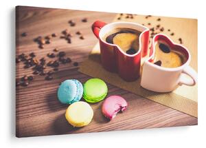 Tablou cu cafea și macarooni (90x60 cm)