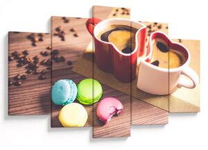 Tablou cu cafea și macarooni (150x105 cm)