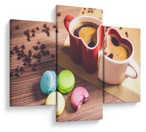 Tablou cu cafea și macarooni (90x60 cm)