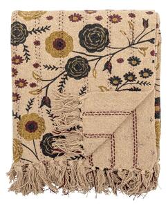 Pătură maro din bumbac reciclat 130x160 cm Eydis – Bloomingville