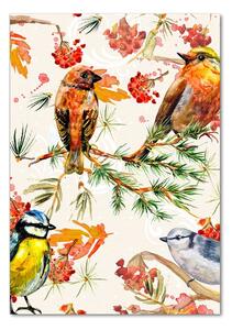Imagine de sticlă Păsări și flori