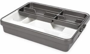 Organizator extensibil pentru tacamuri, 31.5 x 42 x 7.5 cm – cutie compartimentata pentru sertar, linguri, furculite, cutite si ustensile de bucatarie