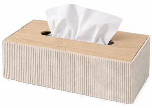 Cutie decorativa Pufo Classic pentru servetele, 25 x 14 cm, crem