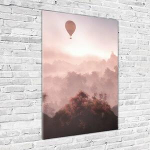 Fotografie imprimată pe sticlă Flying pădure balon