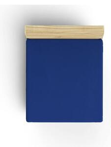 Cearceaf albastru din bumbac cu elastic 160x200 cm - Mijolnir