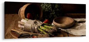 Tablou cu sparanghel pe masă (120x50 cm)