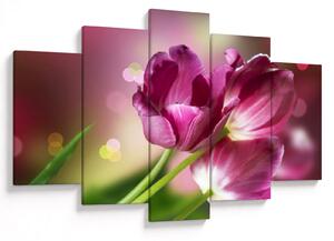 Tablou cu lalele roz (150x105 cm)