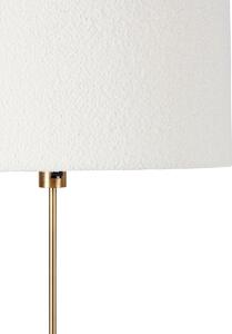 Lampa de podea reglabila bronz cu abajur boucle alb 50 cm - Parte