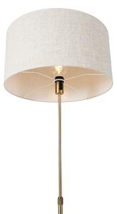 Lampa de podea reglabila bronz cu abajur gri deschis 50 cm - Parte