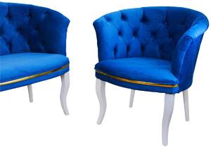 Set canapea Milano Relax 2+1, Homs textil albastru