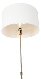 Lampa de podea reglabila bronz cu abajur alb 50 cm - Parte