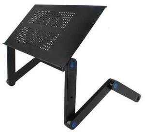 Masa pentru laptop, pliabila, ajustabila, ventilator cu USB, mouse pad detasabil, 48x27x48 cm, Isotrade