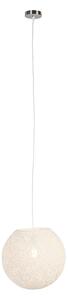 Lampă suspendată de țară albă 35 cm - Corda