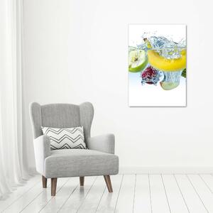 Fotografie imprimată pe sticlă Fructele sub apa