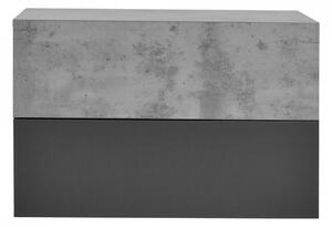 Set 2 bucati comoda suspendata, efect beton/gri inchis, 46x30x15 cm - P56253879