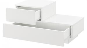 Noptiera cu 2 sertare, 38 x 70 x 35 cm, alb mat - P71488102