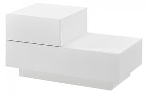 Noptiera cu 2 sertare, 38 x 70 x 35 cm, alb mat - P71488102
