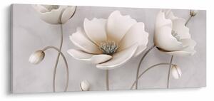 Tablou cu florile albe (120x50 cm)