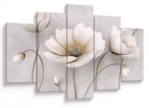 Tablou cu florile albe (150x105 cm)
