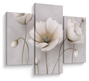 Tablou cu florile albe (90x60 cm)