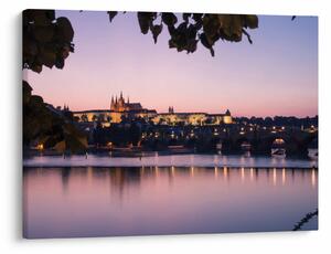 Tablou cu palatul din Praga și Vltava (70x50 cm)