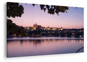 Tablou cu palatul din Praga și Vltava (90x60 cm)