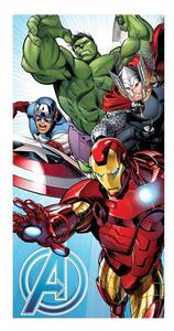 Prosop pentru copii din bumbac 70x140 cm Avengers "Light Blue" – Jerry Fabrics