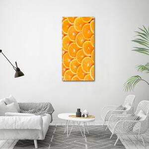 Pictura pe sticlă acrilică felii de portocale