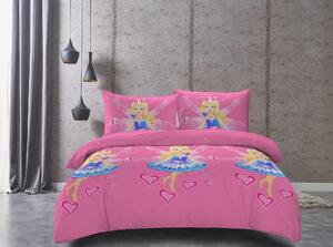 Lenjerie de pat pentru copii din microfibra roz, FAIRY