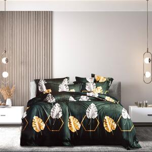 Lenjerie de pat din bumbac Culoare verde, MOLINA + husa de perna 40 x 50 cm gratuit