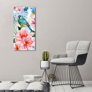 Print pe canvas Flori și păsări