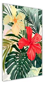 Tablou Printat Pe Sticlă flori Hawaii