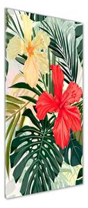 Tablou Printat Pe Sticlă flori Hawaii
