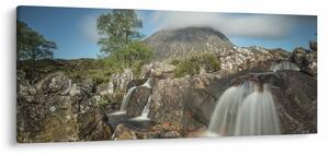Tablou cu cascadele și munți (120x50 cm)