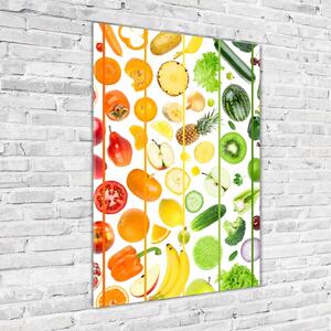 Tablou din Sticlă Fructe si legume