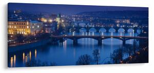 Tablou cu podurile din Praga (120x50 cm)