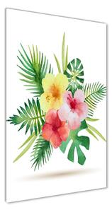 Fotografie imprimată pe sticlă flori Hawaii