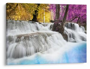 Tablou cu Erawan cascadă în pădure (70x50 cm)
