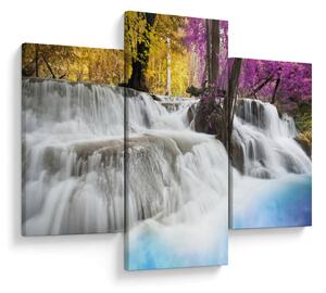Tablou cu Erawan cascadă în pădure (90x60 cm)