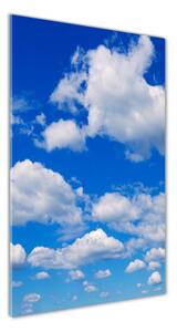 Pictura pe sticlă acrilică Nori pe cer