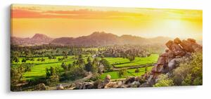 Tablou cu valea Hampi în India (120x50 cm)